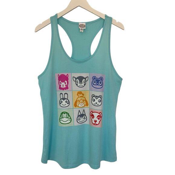 Nintendo Animal Crossing Portrait Racerback Tank Top Women’s Baby Blue XXL GUC - Picture 1 of 10